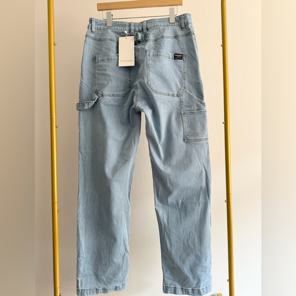 Wildfang The Essential Work denim Women's Sz L Light Wash Carpenter Jeans NEW - Picture 3 of 8